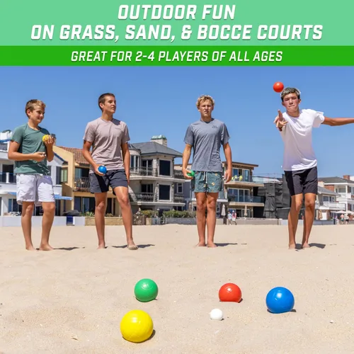 Vista 3 de GoSports 90 mm Bocce Ball Sets - Outdoor Lawn Game - Composite or Resin