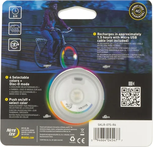 Vista 6 de Nite Ize SpokeLit - Luz de rueda de bicicleta para visibilidad y seguridad - Luces LED para ruedas de bicicleta - Luz de rueda de bicicleta