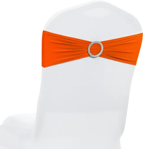 Vista 24 de MDS - Paquete de 10 bandas de elastano para silla, universales, se ajustan a bandas elásticas para sillas con hebilla, para boda, lazo deslizante