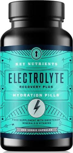 Vista 10 de KEY NUTRIENTS Electrolitos multivitamínicos en polvo sin azúcar - Polvo de electrolitos de naranja ácida - Suplemento de resistencia y energía