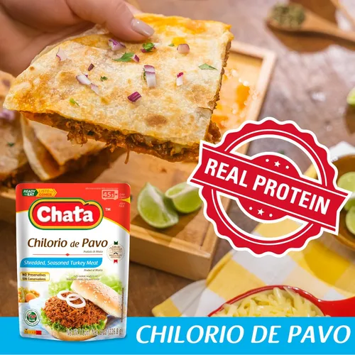 Vista 9 de Chata Paquete variado, carnes ralladas mexicanas con carne de cerdo, pollo, pavo y cerdo, 8.8 onzas (paquete de 6)