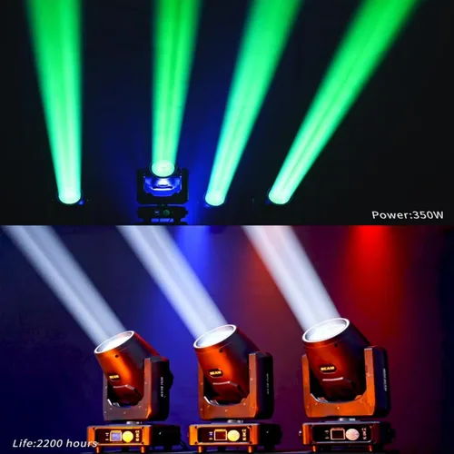 Vista 4 de JUNMAN Mini 230W 7R Beam Cabeza Móvil DJ Disco Etapa Luces 48 Prisma con Tira Led y Efecto Arco Iris