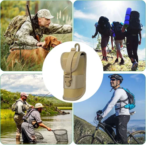 Vista 7 de BRAVECOW Estuche portátil de nailon 1000D para lentes con hebilla rígida para gafas de sol, caja protectora a prueba de golpes, caja