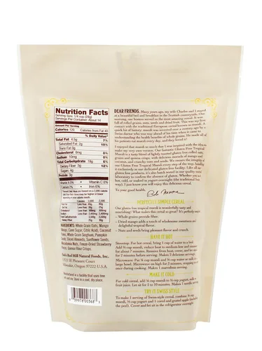 Vista 2 de Bob's Red Mill Muesli tropical sin gluten, 14 onzas (paquete de 1) – Sin gluten, sin OMG, grano entero, Kosher