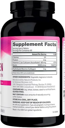 Vista 6 de Supercolágeno + vitamina C y biotina (360 unidades) para una piel, cabello, uñas y articulaciones saludables