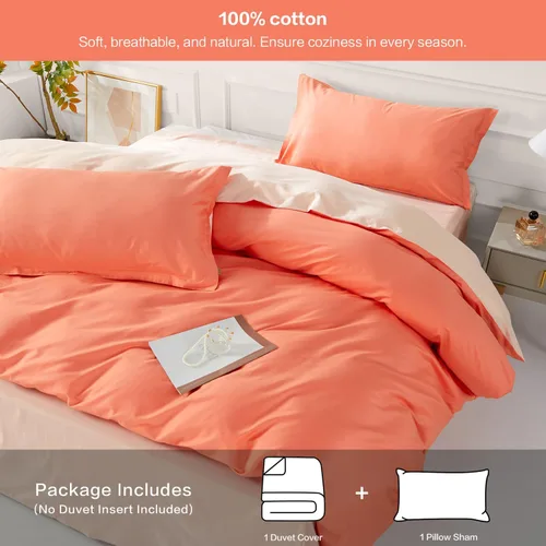 Vista 476 de SAPHREAS Juego de funda de edredón de algodón, tamaño King, a cuadros color gris oscuro y gris, geométrico, 3 piezas, 1 funda de edredón y 2 fundas