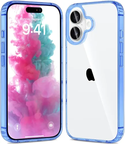 Vista 4 de JJGoo - Funda compatible con iPhone 17 Pro, funda transparente a prueba de golpes, funda protectora delgada con parte trasera de policarbonato duro