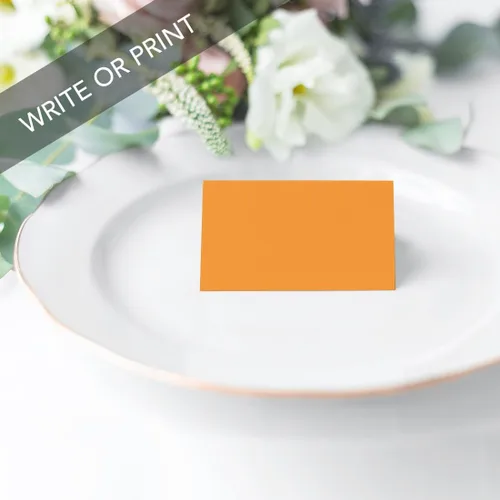Vista 7 de Andaz Press Tarjetas de lugar imprimibles para tienda de campaña, color naranja, paquete de 20 tarjetas de colocación de asientos, tarjetas de lugar
