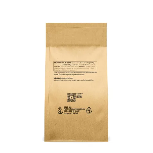 Vista 2 de Pure Original Ingredients Polvo de fruta de frambuesa (1 lb) sin gluten, ideal para batidos y postres