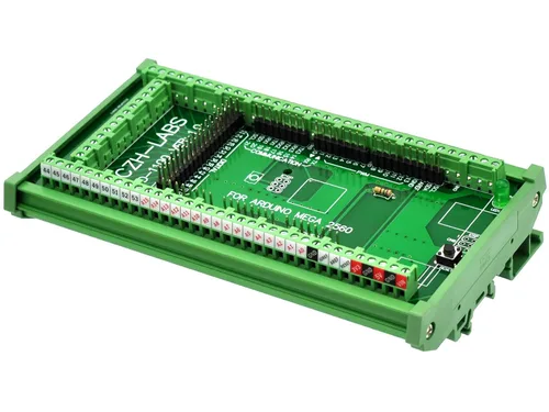 Vista 4 de Electronics-Salon módulo adaptador de terminal de tornillos en bloque, para montaje en riel DIN, para Arduino MEGA-2560 R3.