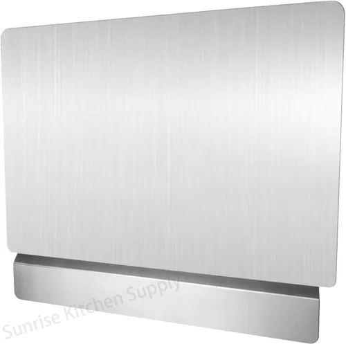 Vista 3 de Protector contra salpicaduras de freidora de acero inoxidable comercial - Universal (1)