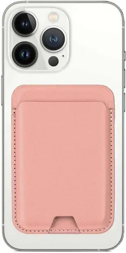 Vista 9 de Tarjetero magnético compatible con iPhone 12/13/14/15/16 Series (Pro/Pro Max/Plus/Mini) - Fuerte accesorio magnético, ranura abierta, cuero de Azul