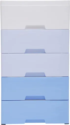 Vista 16 de Cajón de plástico de 5 capas para almacenamiento de ropa de bebé, cómoda de plástico con cajones de color beige, cajón de ropa, pequeños aparadores