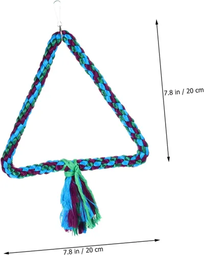 Vista 4 de Juguetes de juguete de columpio de loro, juguetes de escalada, guacamayo, perca, pájaro, columpio, cuerda para masticar, loro, columpio