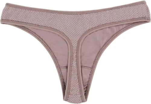 Vista 7 de KNITLORD 6 Pack Women's Thongs Underwear Cotton Breathable Panties Hipster Bikini