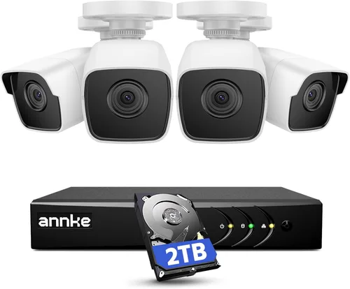 Vista 10 de ANNKE Sistema de cámara de seguridad 8CH 3K, DVR de vigilancia de 8 canales, 4 cámaras CCTV de 5MP 2960* 1665 con audio, luz dual, micrófono