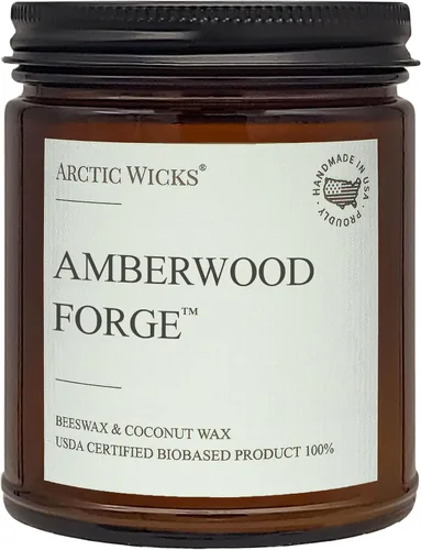 Vista 23 de Arctic Wicks - Velas perfumadas de cera de abeja y coco, 9 onzas, ámbar, rústicas, no tóxicas, de combustión limpia, 100% certificada por USDA, a