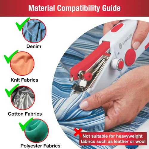 Vista 8 de Máquina de Coser Portátil SINGER Stitch Sew Quick - Máquina de Hilo Único para Reparaciones Rápidas
