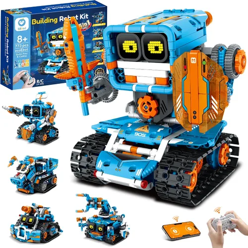Sillbird Kit de robot de construcción con control remoto, regalos STEM para