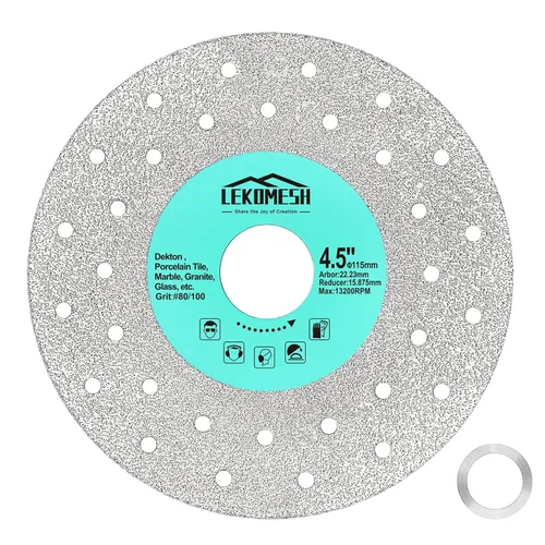 Vista 11 de Disco de pulido de losa de roca – Disco cortador de vidrio de 3 pulgadas, hoja de corte de granito, muela de diamante para losa de roca, piedra