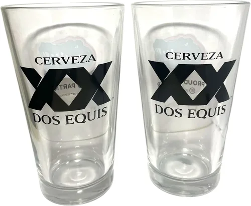 Vista 2 de Dos Equis XX Cerveza - Juego de 2 vasos de pinta (2)
