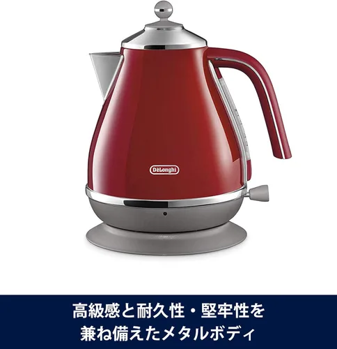 Vista 3 de De'Longhi KBOC1200J-R [Hervidor eléctrico Icona Capitals Tokyo Red] Importación de Japón