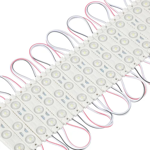 Vista 12 de REXTiN - 200 luces LED superbrillantes, módulo de 2835, 3 LED, luz decorativa impermeable amarilla para letreros con letras, publicidad, con cinta