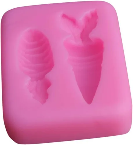 Vista 6 de Molde de silicona de caramelo de fondant, molde de silicona 3D de zanahoria para hornear pasteles para decoración de tartas, moldes de chocolate