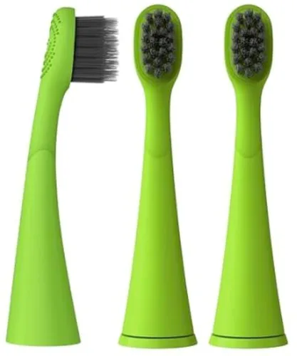Vista 10 de BURST Cabezales de repuesto originales para cepillo de dientes eléctrico para niños (espuma de mar verde azulado/paquete de 3) Ajuste perfecto