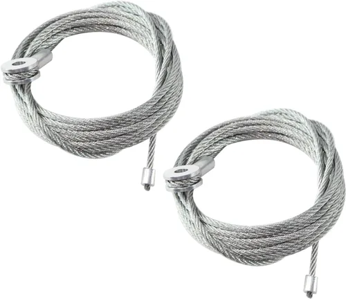 Vista 2 de Pareja (2) Kit de reemplazo de cable para puerta de rampa de carga cerrada del remolque, cables de 150 pulgadas, reemplazo para CAB1-8CB150