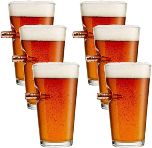 Vista 4 de BenShot [Juego de 2] El vaso de cerveza original Bullet Fabricado en los Estados Unidos