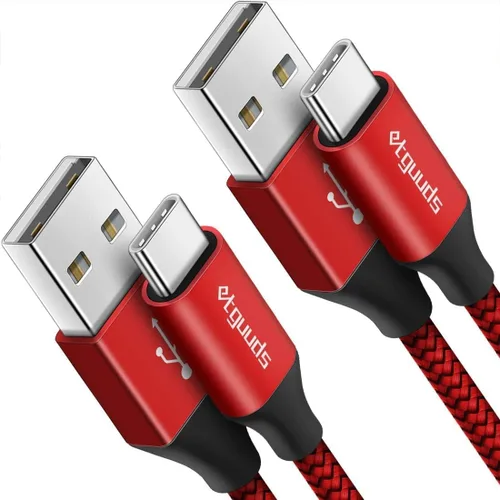 Vista 26 de Etguuds - Cable corto de USB-A a C de 6 pulgadas, 2 unidades, carga rápida, para Samsung Galaxy S22, S21, S20 FE Ultra 5G, S10, S9, Note 20, 10 y 9