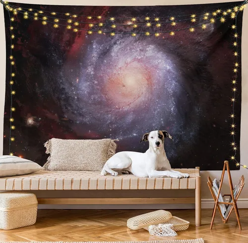 Vista 8 de Ambesonne Galaxy Tapestry, Spiral Nebula Print Outer Space Theme Far Stardust Starry Night Picture Print, Fabric Wall Hanging Decor for Bedroom