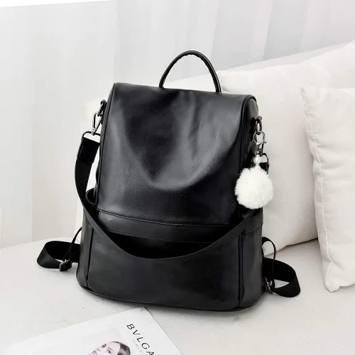Vista 7 de CHERUTY Mochila para mujer, bolso de hombro casual antirrobo de piel sintética, bolsos de moda para mujer