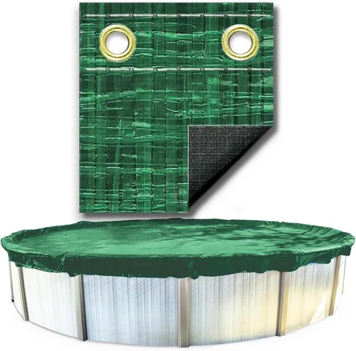 Vista 8 de SWIMLINE Super Guard - Cubierta de piscina de invierno sobre el suelo para Bloquea la luz solar, mantiene fuera las hojas, la nieve y los escombros