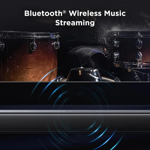 Vista 5 de Barra de sonido TCL S55H Clase S de 2.1 canales con Dolby Atmos, DTS Virtual:X, subwoofer inalámbrico, transmisión de música Bluetooth y calibración