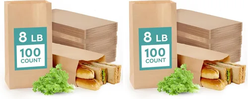 Vista 10 de MUCHII Bolsas de Papel Kraft de 57 LB 50 Unidades, Bolsas Grandes de Papel Marrón de Supermercado para Almacenamiento, Compras