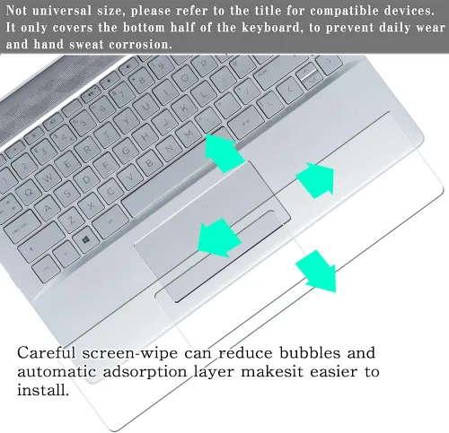 Vista 4 de Paquete de 2 protectores de película para teclado, compatible con Chuwi Laptop Laptop SE de 13.3 pulgadas, TPU Trackpad protector de piel