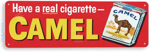 Tinworld Letrero de lata: cigarrillos de camello Tabaco Retro Decoración Metal Smoke Shop Cave A268
