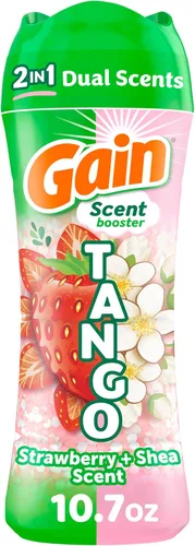 Vista 10 de Gain Tango 2-en-1 Perlas Potenciadoras de Aroma para Lavandería, Aroma de Fresa y Karité, 21.1 oz, Perlas de Lavandería con Doble Aroma Plus