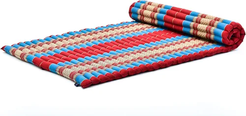 Vista 37 de Leewadee - Colchón de suelo plegable - Futón japonés enrollable -Alfombra de tatami triple pliegue - Cama de piso para invitados - Colchón