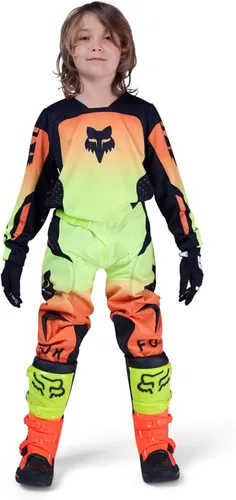 Vista 3 de Fox Racing 180 - Camiseta de motocross juvenil para bicicleta de tierra, escudo amarillo fluorescente, talla S