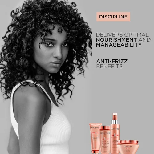 Vista 3 de Champú Kerastase Discipline Bain Fluidealiste - Sin sulfato, suavizante e hidratante, para cabello rizado, suaviza y nutre