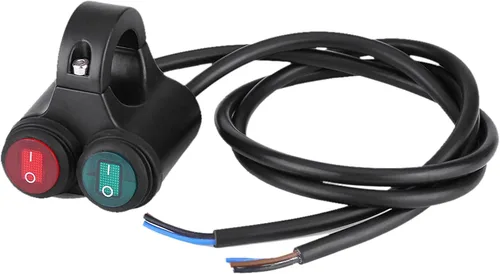 Vista 12 de Interruptor universal de luz para manillar de motocicleta de 0.866 in, luces antiniebla para manillar, interruptor de botón de control doble (A)