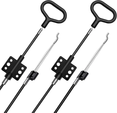 Vista 6 de Piezas de repuesto para cable reclinable, mango de liberación de anillo en D con punta en S para reparación de sofás y sillones reclinables, 2