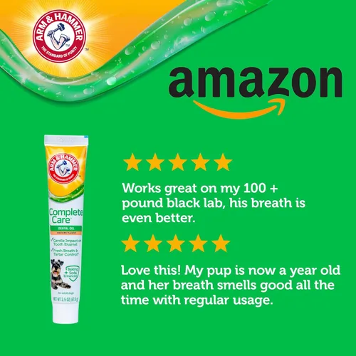 Vista 8 de Arm & Hammer Complete Care Gel Dental, Pasta de Dientes Estilo Gel para Perros - Aliento Fresco, Control de Sarro, Suave con el Esmalte, Sin Flúor