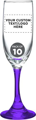 Vista 28 de DISCOUNT PROMOS Juego de 100 copas de champán personalizadas Premiere de 6.25 onzas, paquete a granel personalizado, elegante vaso para bodas