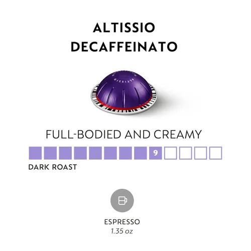 Vista 2 de Nespresso Vertuo Altissio Descafeinato, café de tueste oscuro, 50 cápsulas de café