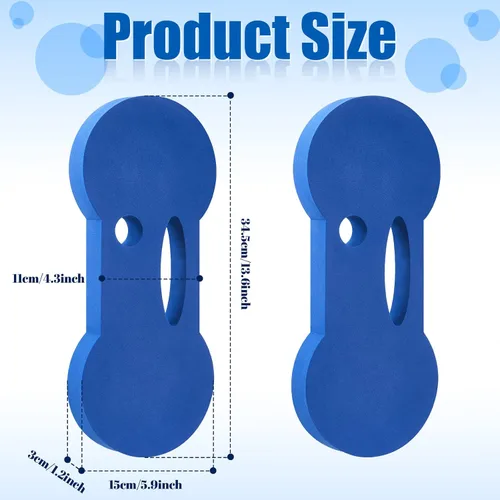 Vista 2 de Lewtemi Paquete de 2 discos de ejercicio acuático de mano para peso de agua, equipo de ejercicio de piscina para adultos, aeróbicos acuáticos