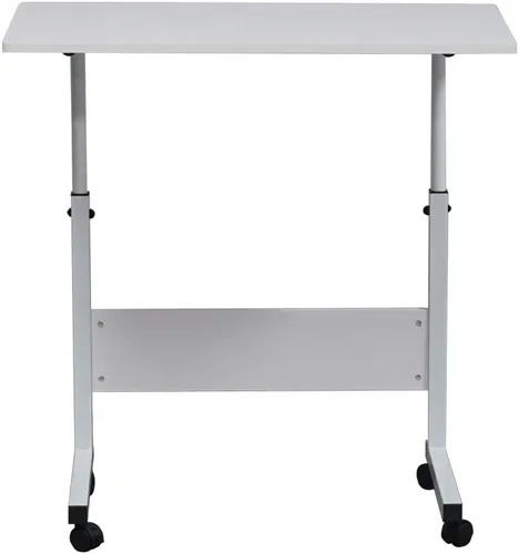 Vista 29 de Mesa auxiliar vintage en forma de C con ruedas para sofá, portátil, tableta, café, aperitivos (23.6 pulgadas, estilo 1, negro)